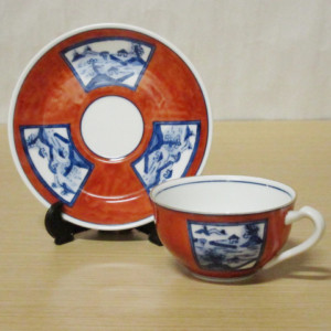 赤濃山水　紅茶カップ&ソーサー