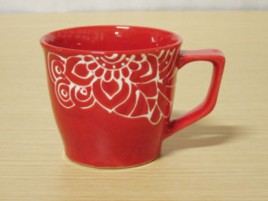 シノフラワー(赤)　マグカップ