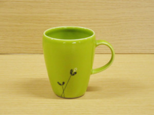 ロングフラワー(緑)　マグカップ