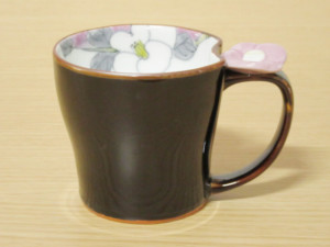 花絵蒔(紫)　マグカップ