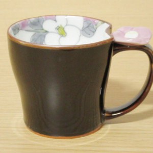 花絵蒔(紫)　マグカップ