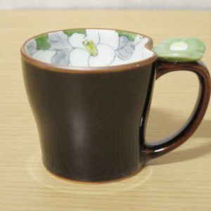 花絵蒔(緑)　マグカップ