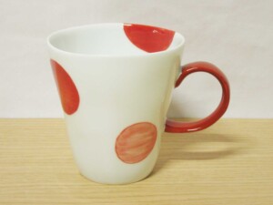二色丸紋(赤)　マグカップ